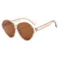 Cheap Wholesale Fashion Pink Transparent Frame Cute Sunglasses For Women